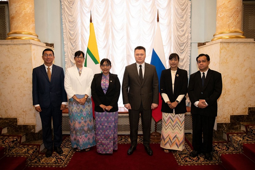 The Myanmar Delegation led by Union Minister and Attorney General of the Union<br>Dr. Thida Oo attend the Discussion on Memorandum of Cooperation signed between the Ministry of Legal Affairs and the Prosecutor-General’s Office of the Russian<br>Federation, holding in Moscow and Participate in Discussion on the Implementation of Memorandum of Cooperation